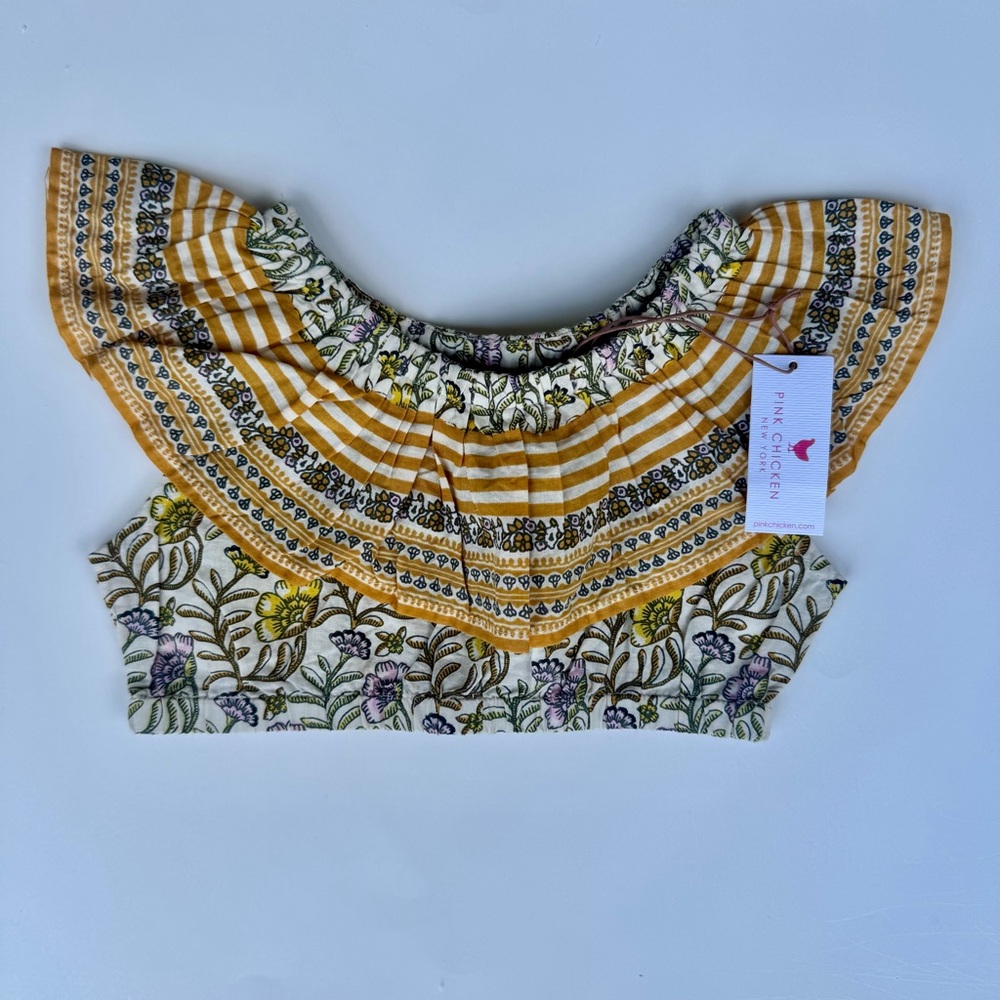 NWT - Pink Chicken New York Ruffle Crop Top - 4y